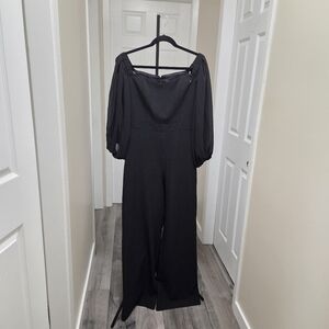 Vince Camuto Black Jumpsuit with Puff Sleeves